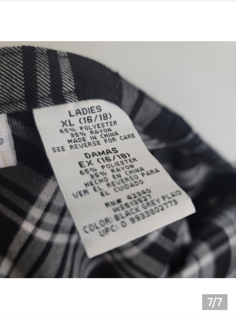 VTG White Stag XL Plaid Midi Skirt Y2K Academia Women 16/18 - Picture 2 of 3